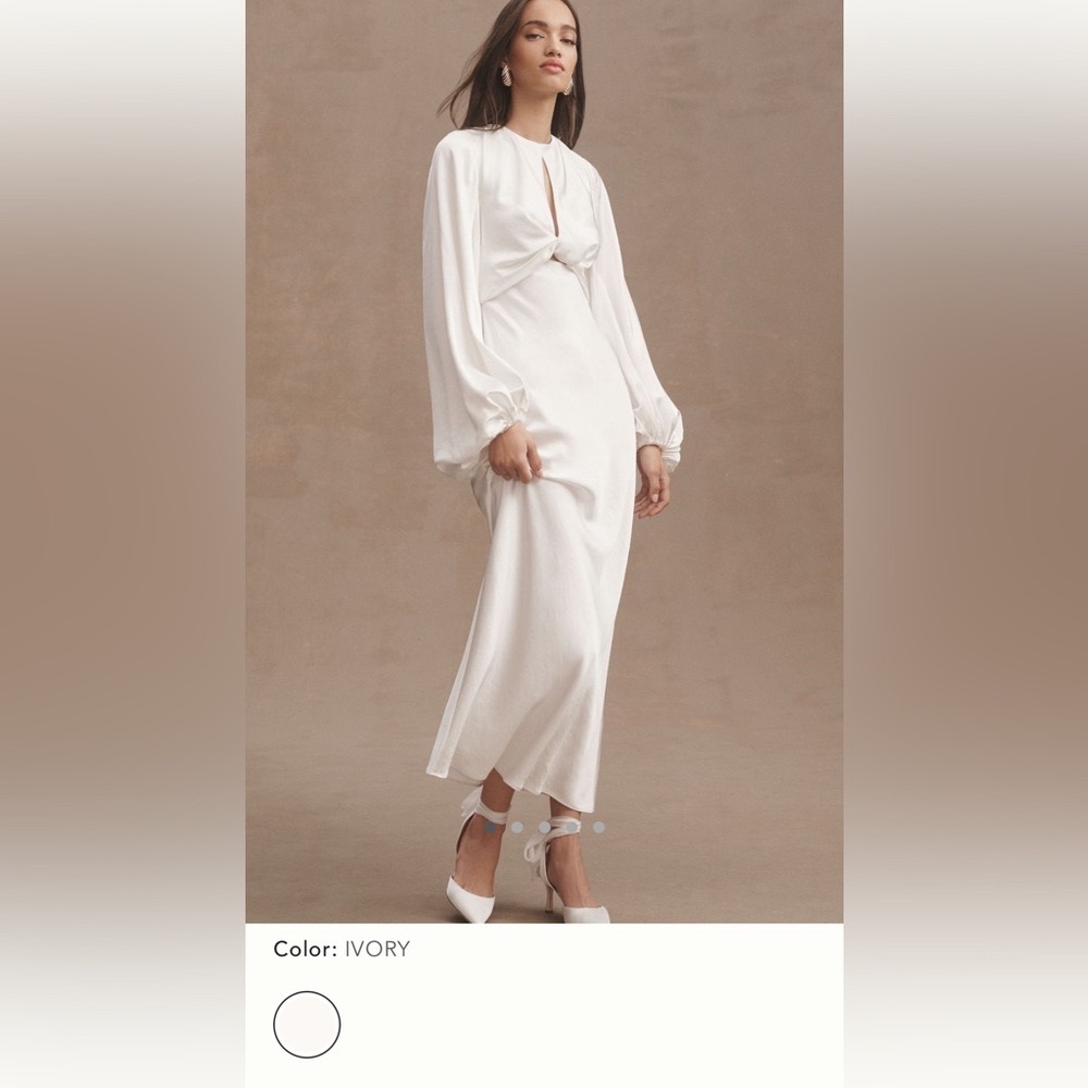 Significant other at Anthropologie long sleeve white ivory gown. Size 4